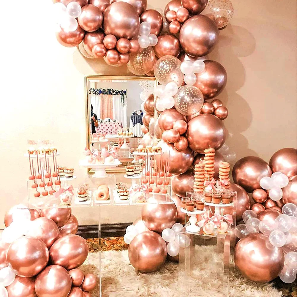 10/20/30 Stück 12/10/5 Zoll metallische Silberballons Chrom Gold Metall lila Ballon Babyparty Geburtstagsfeier Hochzeitsdekorationen – Detail 12