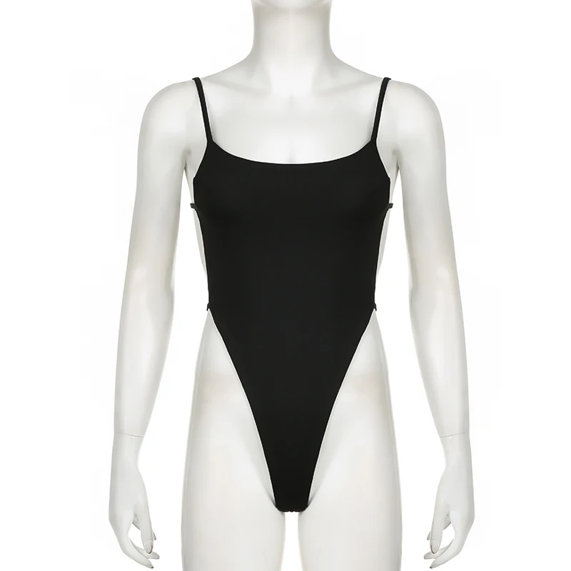 Backless Fashion Women Bodysuit Clubwear Summer Basic Sleeveless Ladies Sexy Body Top Rave Outfits Y2K Romper Street