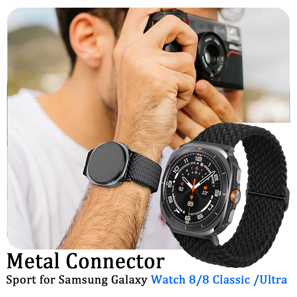Nylon Braided Sport Strap Wristband
