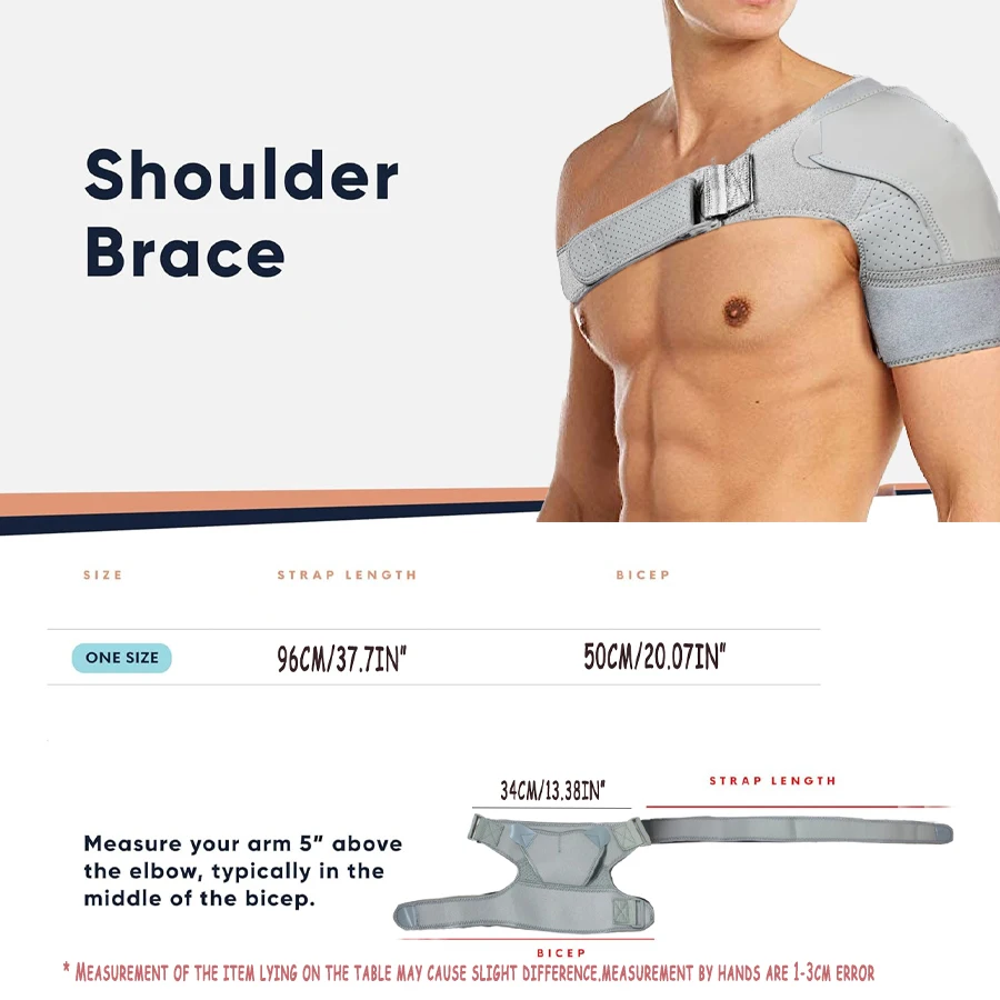 Premium Shoulder Brace | Support & Compression Sleeve Wrap for Stability and Recovery