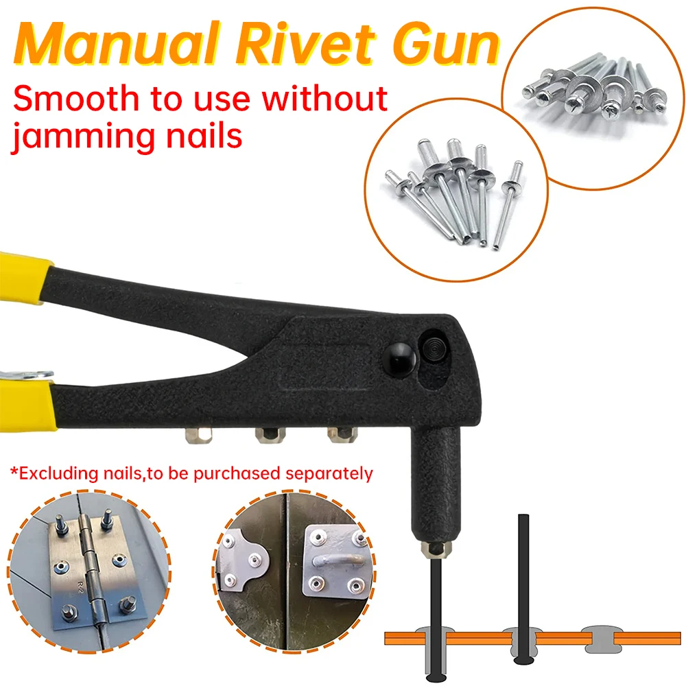 Heavy Duty Riveter Gun Set Hand Riveter Set Blind Rivet Pliers Gun DIY Rivets Nut Automotive Tools