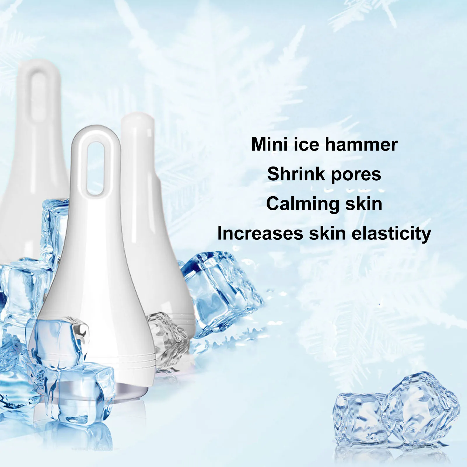 1pcs Ice Compress Roller Reusable Improve Elasticity Reduce Pain Cold Facial Massager White Puffiness Relief Skin Firming Home