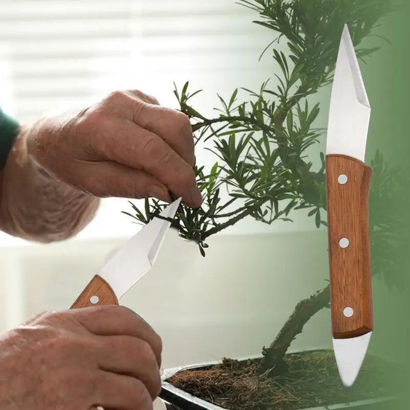 Grafting scissors tree grafting knife multifunctional fruit tree grafting knife bud repair non-slip wooden handle