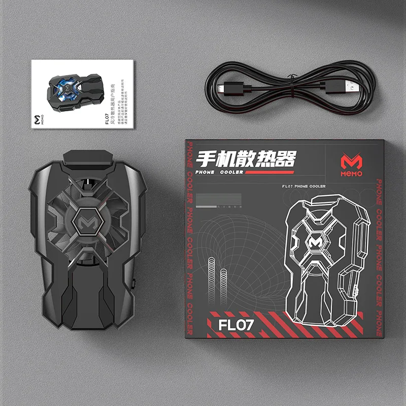 

FL07 Portable ABS Mobile Phone Radiator USB Gaming Cooling Fan with S07 L1R1 Trigger Button for PUBG Game Cooler for IOS Android