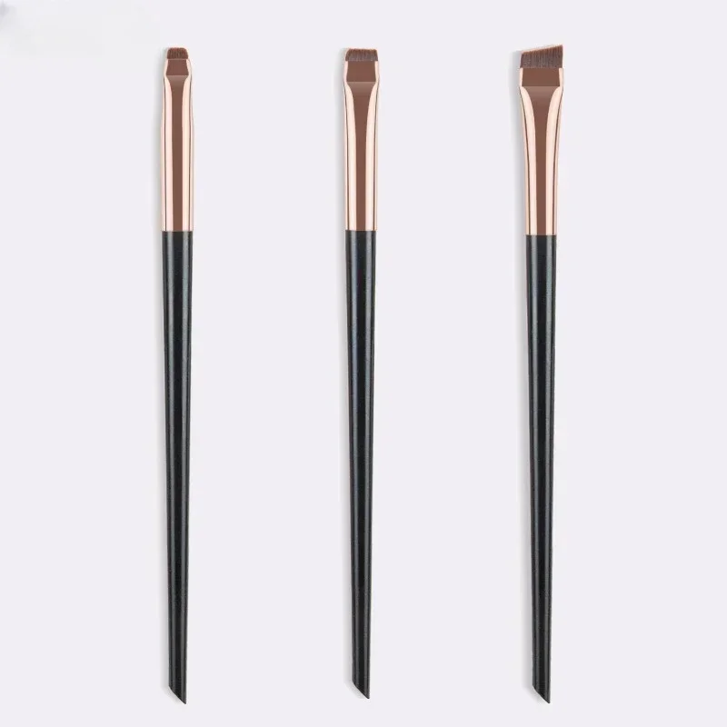 3pcs/set Blade Eyeliner Brush Eyebrow Brush Portable Flat Fine Eye Liner Brow Contour Makeup Brushes Makeup Tools