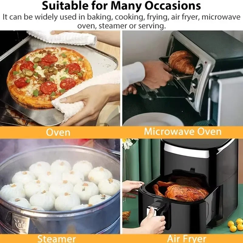 Circular silicone baking pad reusable and non stick oven pad suitable for air fryers and ovens 1/2PCS
