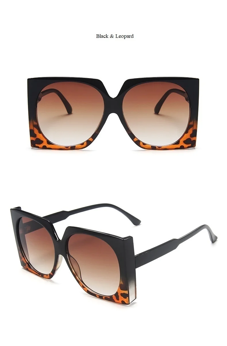 Oversized Square Sunglasses For Women Vintage Style Gradient Shades_voghion.com