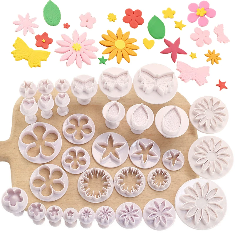 33/46pcs Spring Baking Tools Set Plastic Biscuit Mold Sugar Flipping ...