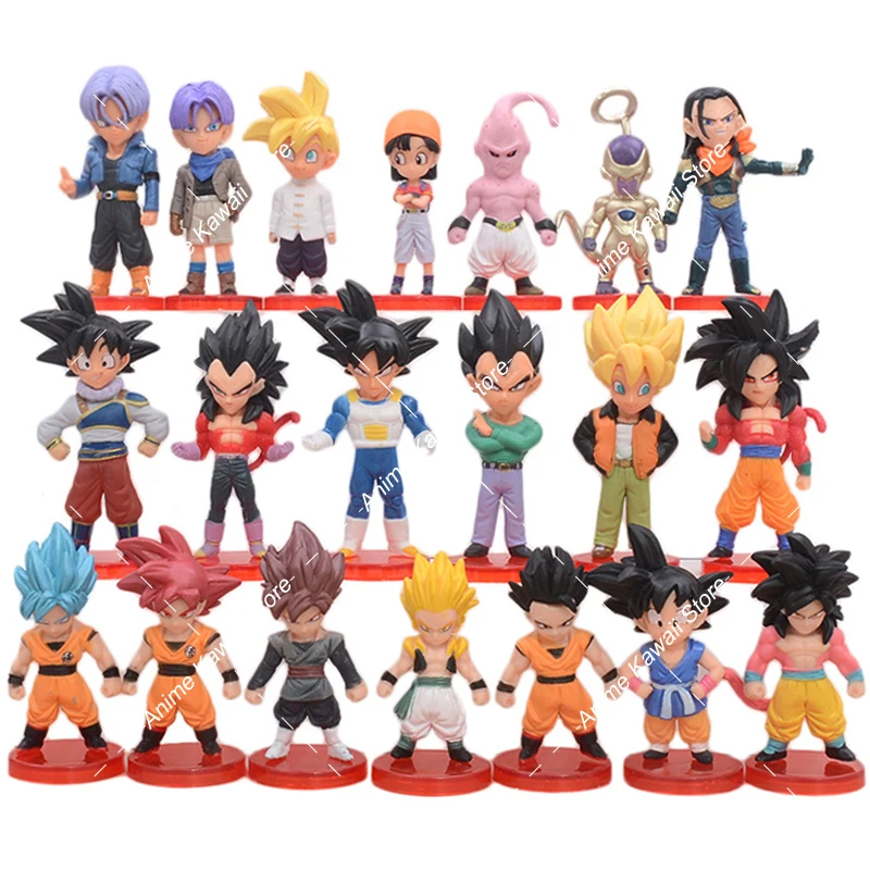 Kit Boneco Dragon Ball Z Action figure Goku, Bills, Majin boo