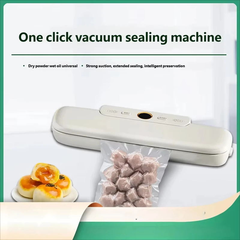2026 Household Vacuum Sealing Machine Automatic Portable Kitchen Food Preservation Compression Package Plastic Sealing Machine 2