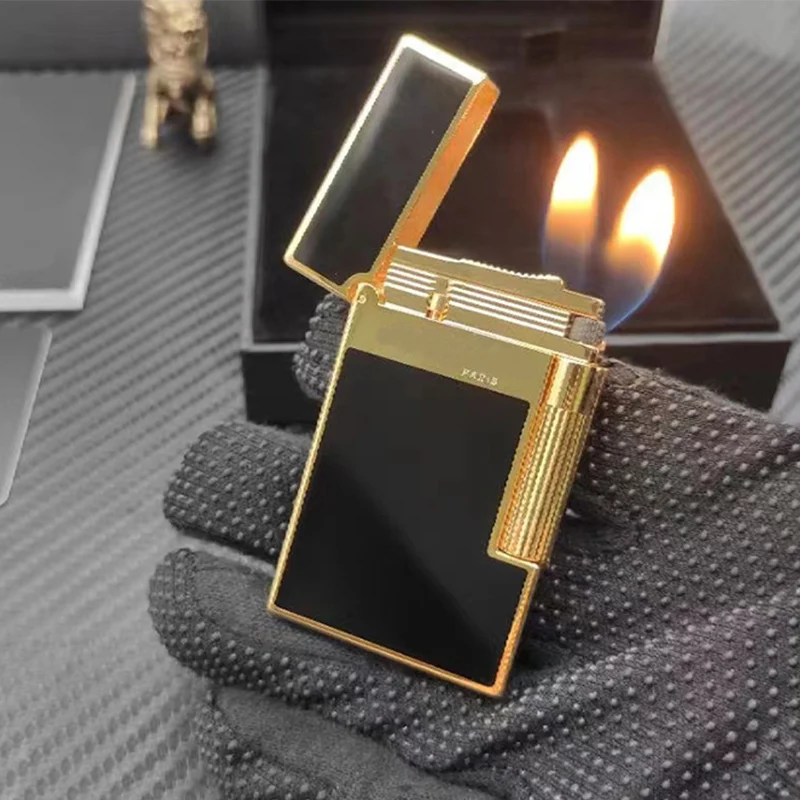 

Роскошная Зажигалка-табак, сигарета, сигарета, газовая зажигалка для курения, яркий звук пин, латунная ветрозащитная зажигалка