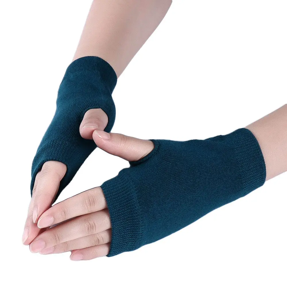 

Stylish Hand Warmer Fingerless Stretchy Crochet Knitting Gloves Cycling Gloves Half Mitten Faux Wool Mittens Half Finger Gloves