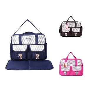 Fashionable Mommy Bag Fashion Mommy Bag Large Capacity One Shoulder Mommy Bag Multi functional Diagonal Diaper Bag Baby products 4