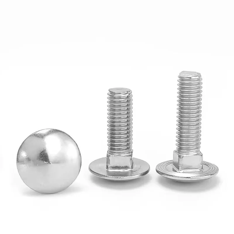 M4 M5 M6 M8 304 Stainless Steel DIN603 Carriage Bolts Truss Round Head Square Neck Coach Screw for Shelf Desk Furniture Bolts