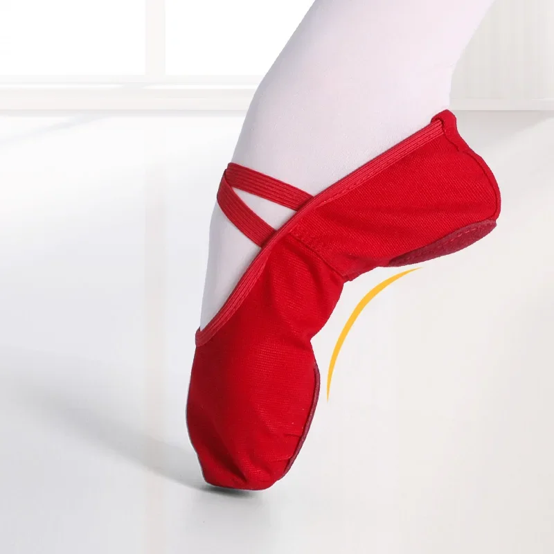 Dance Shoes Girls Women Ballet Slippers Ballet Dance Shoes Adult Gymnastics Training Shoes Canvas Soft Sole