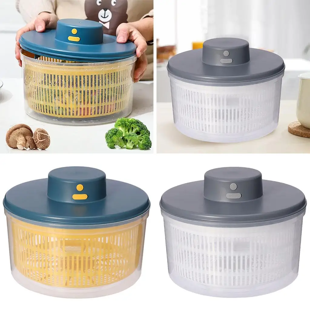 Electric Salad Spinner Vegetable Dryer Quick Drying Fruit Kitchen Tools 4