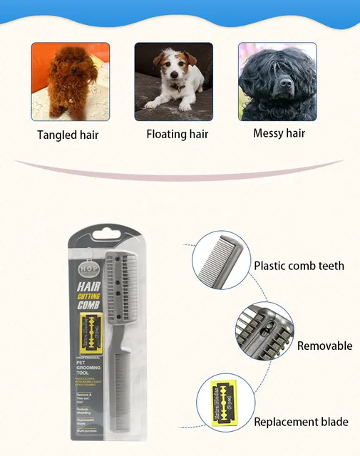 2 Coltelli Da Toelettatura Per Cani E Gatti - Rimozione Peli Morti E Pettinatura - Foto 6