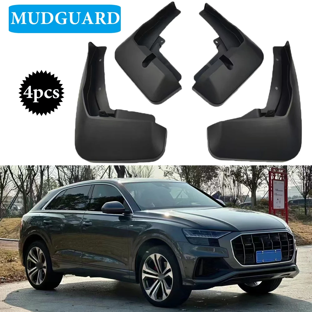 

4pcs Mudguards FOR Audi Q8 2018-2022 Mudguard Fender Mud Flap Guards Splash Mudflaps Car Accessories Front Rear