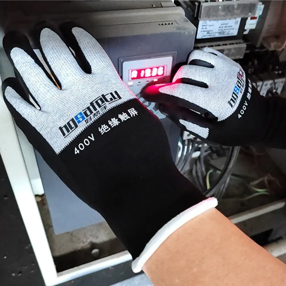 Ultrathin electrician insulating gloves nitrile touch screen insulation scratch prevention 400V/500V