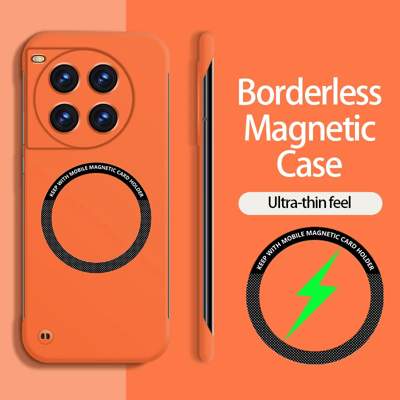 Business Borderless Matte Shockproof Phone Case with Magnetic Wireless Charging Compatibility