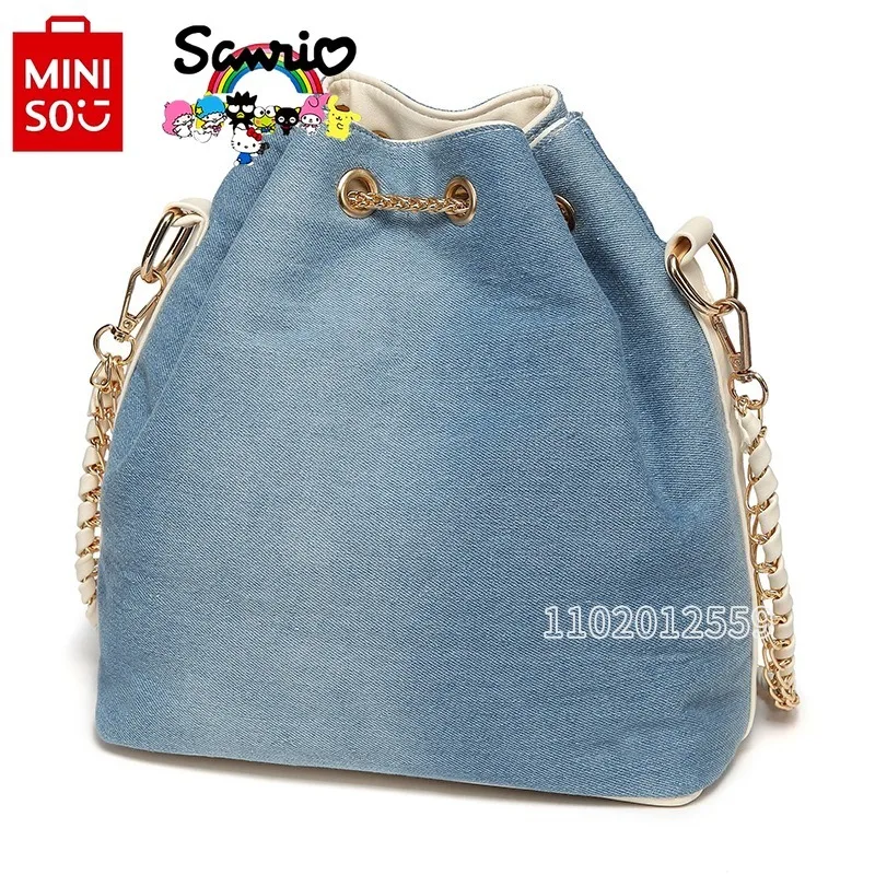 Miniso Hello Kitty New Women's One Shoulder Crossbody Bag Cartoon Fashion Diamond Women's Handbag Large Capacity Women's Bag