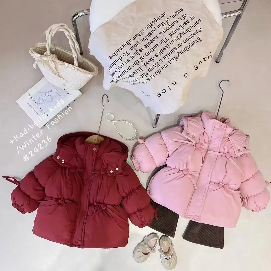 Daunen- und Parkas-Wintermantel für Kinder, neue verdickte Baumwolljacke, modische Oberbekleidung im koreanischen Stil für Babymädchenmäntel – Detail 5