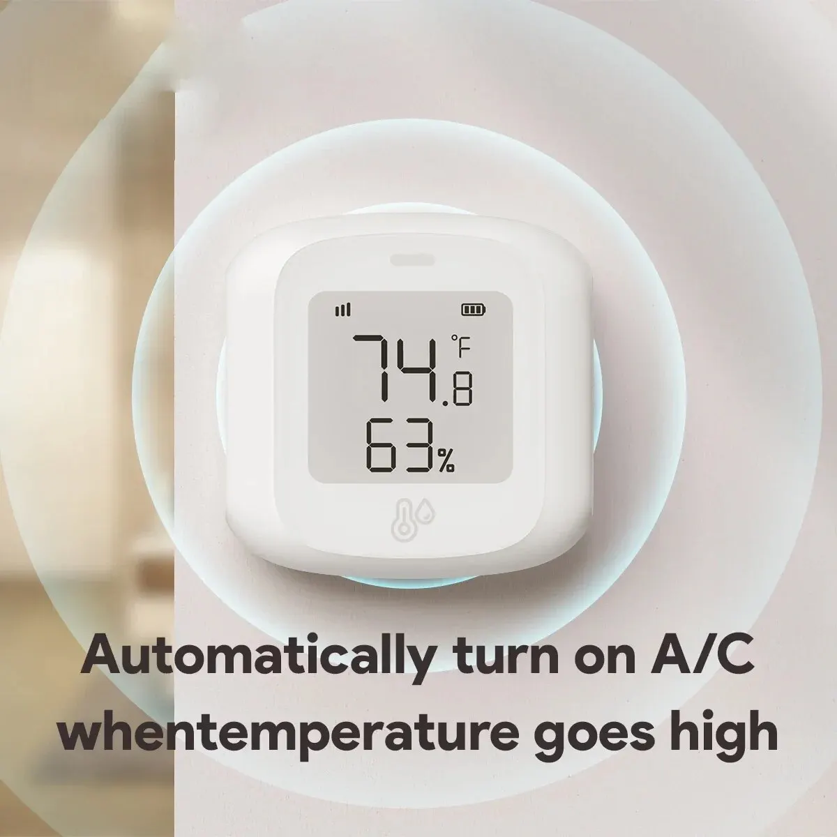 Smart Temperature Sensor Smart WiFi/Zigbee Temperature and Humidity Indoor Hygrometer Thermometer with LCD Display Support Home Assistant Zigbee2m
