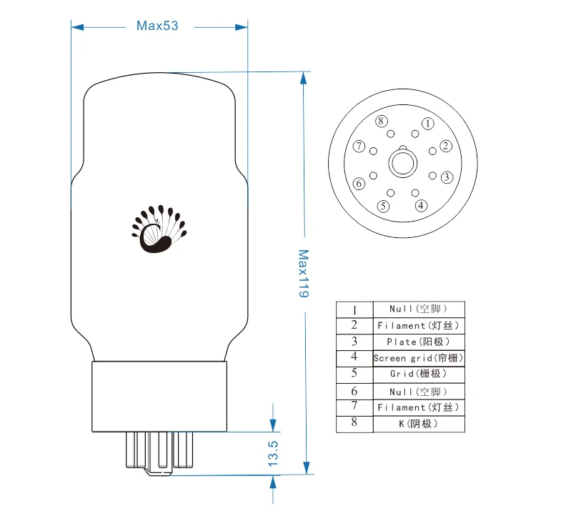 PSVANE Hifi KT88 KT88C Vakuumröhre ersetzt 6550 KT120 für Hifi Audio Vintage Röhrenverstärker DIY Kits abgestimmt getestet – Detail 4