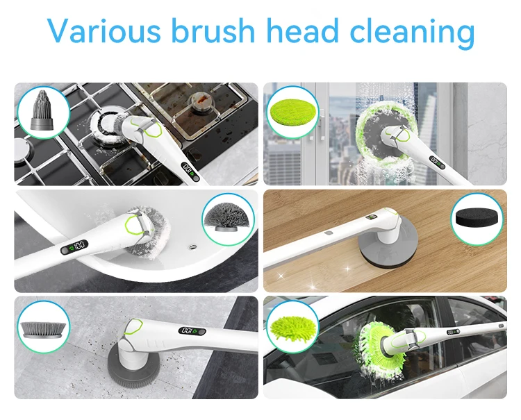 Description Picture 4 of itemHigh Quality Control spin scrubber spin scrubber bathroom cleaning brush spin scrubber