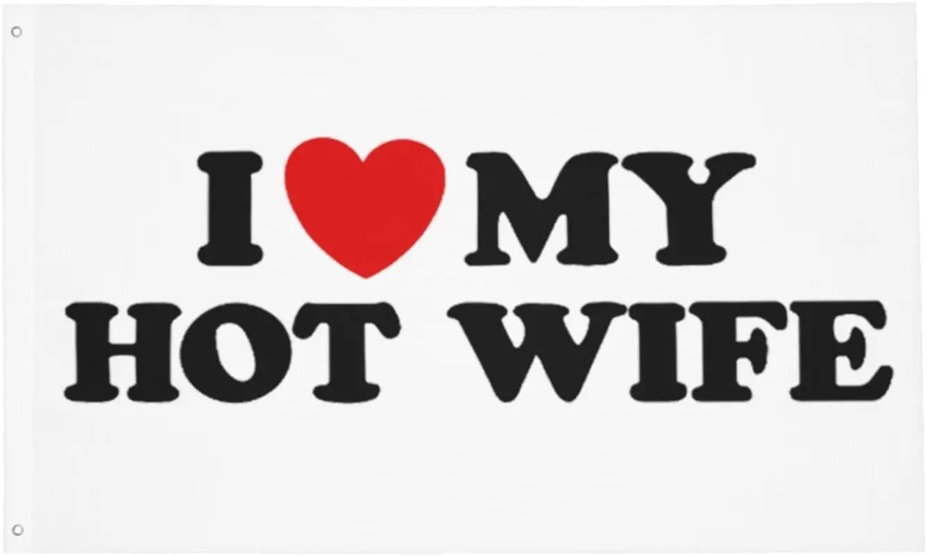 Флаги Flagnshow из 100% полиэстера «Я люблю мою горячую жену»