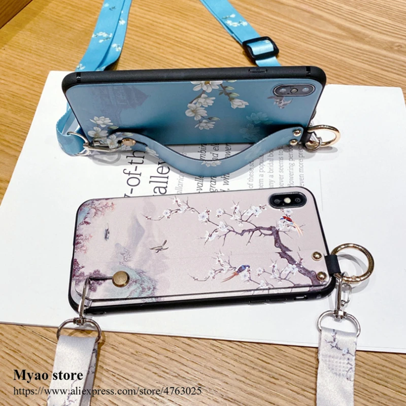 Universal Crossbody Neck Lanyard Phone Holder Cover with Wrist Strap