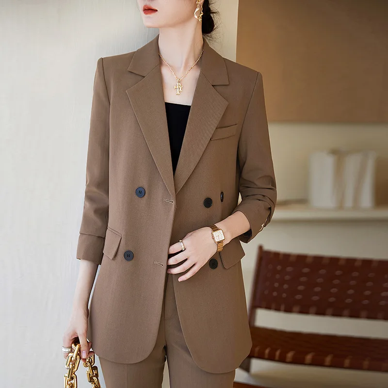 

Design Suit for Women 2023 Autumn New Korean Style Niche Suit Skinny Pants Two-Piece Set Temperament Adult Lady like Woman Style