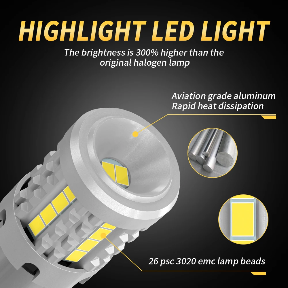 ����� Canbus LED ����, 1156 BA15S P21W BAU15S PY21W 7440 W21W, �ڵ��� ���� ���õ�, �극��ũ ����, 12V ��� ���� ����, 2 ��