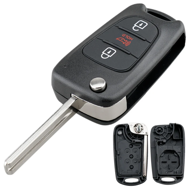Enhanced Flip Folding Car Key Fob Case Shell Replacement
