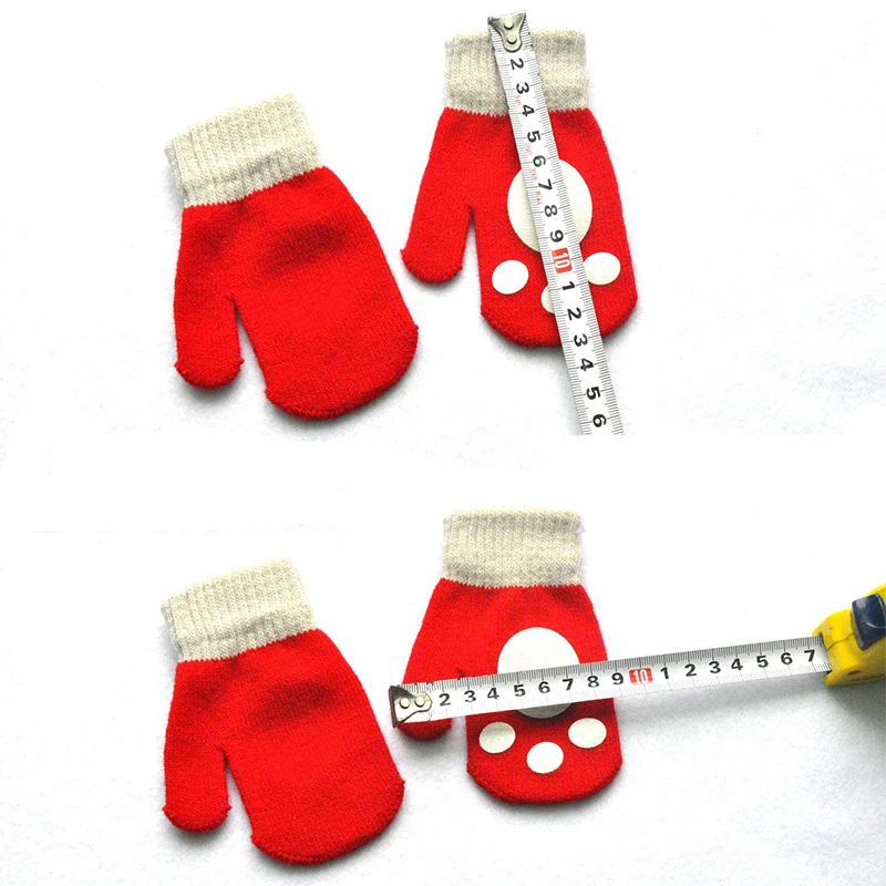 Cute Cat Paw Baby Gloves Autumn Winter Warm Knitted Mittens for Toddler Girl Boy Cartoon Kids Full Finger Gloves Guantes