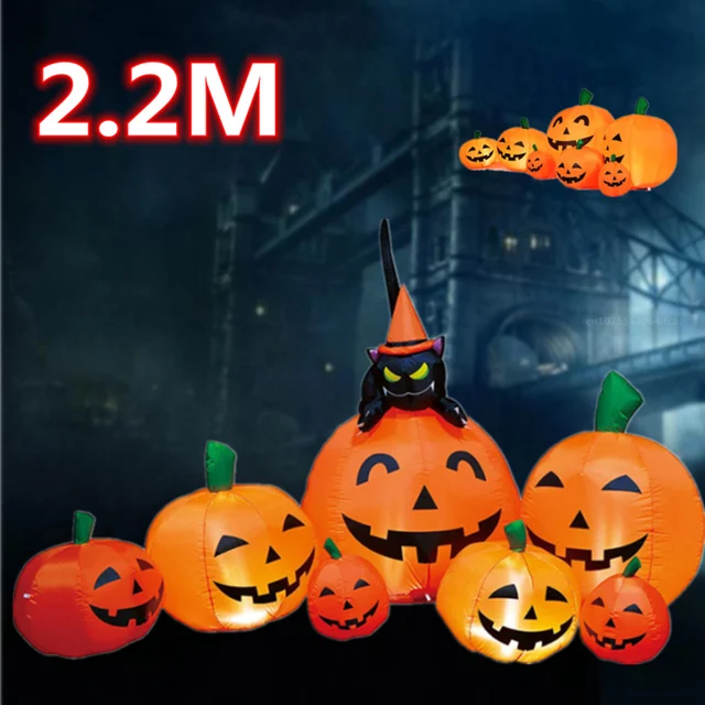 Halloween Inflatable Terror Decoration Courtyard Prop Built-in LED Lights Inflatable Model Outdoor Ornament Party Garden Decor 2