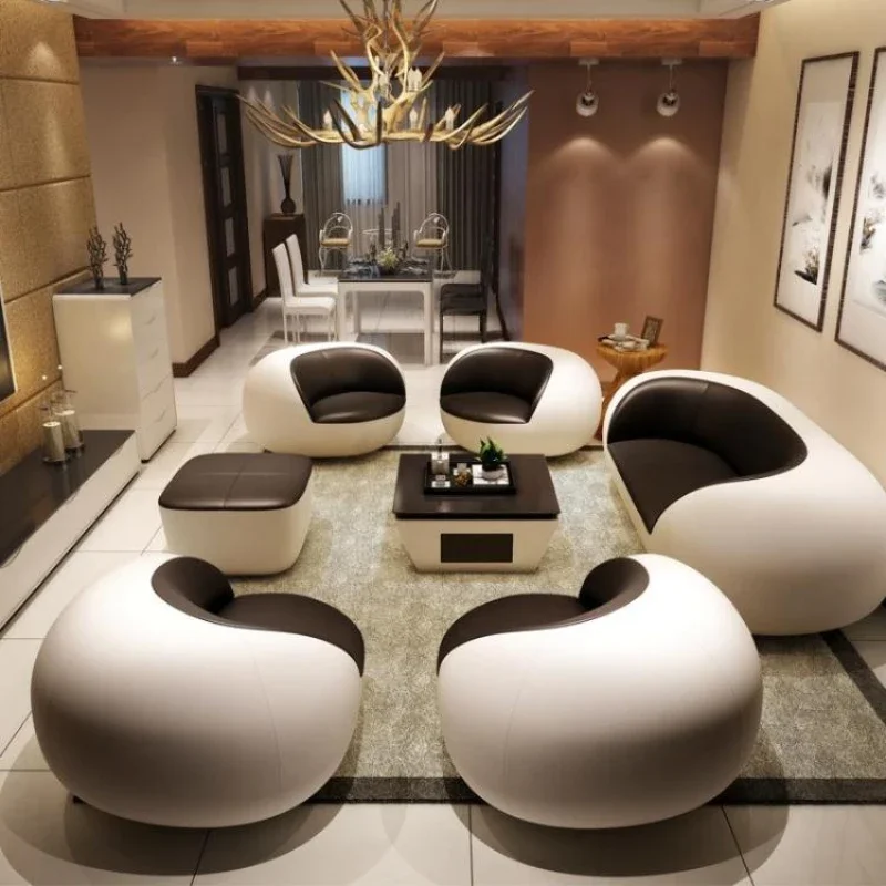 Cute Fancy Living Room Sofa Set Luxury Soft Lazy Nordic Loveseat Modern Sofa Puffs Lounge Divano Soggiorno Apartment Furniture