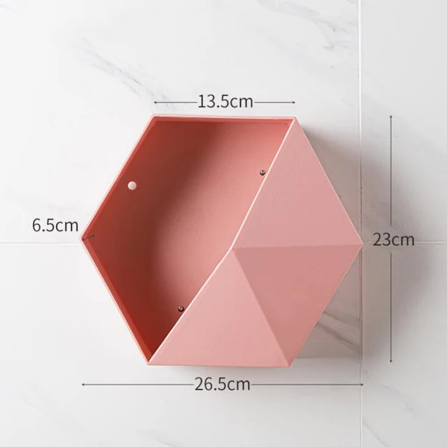 Otthoni Dekoráció Függő Fali Polc Virágcserép Polcok Tároló Tartó Hatszög Box Szoba Kreatív Kombináció - Image 6