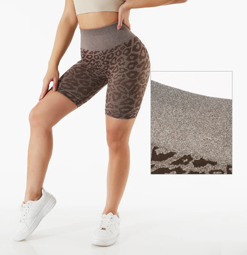 CHRLEISURE Women Sport Shorts Summer  Women High Waist Shorts Leopard Print  Push Up Leggings Running Training Girl Shorts swimming shorts