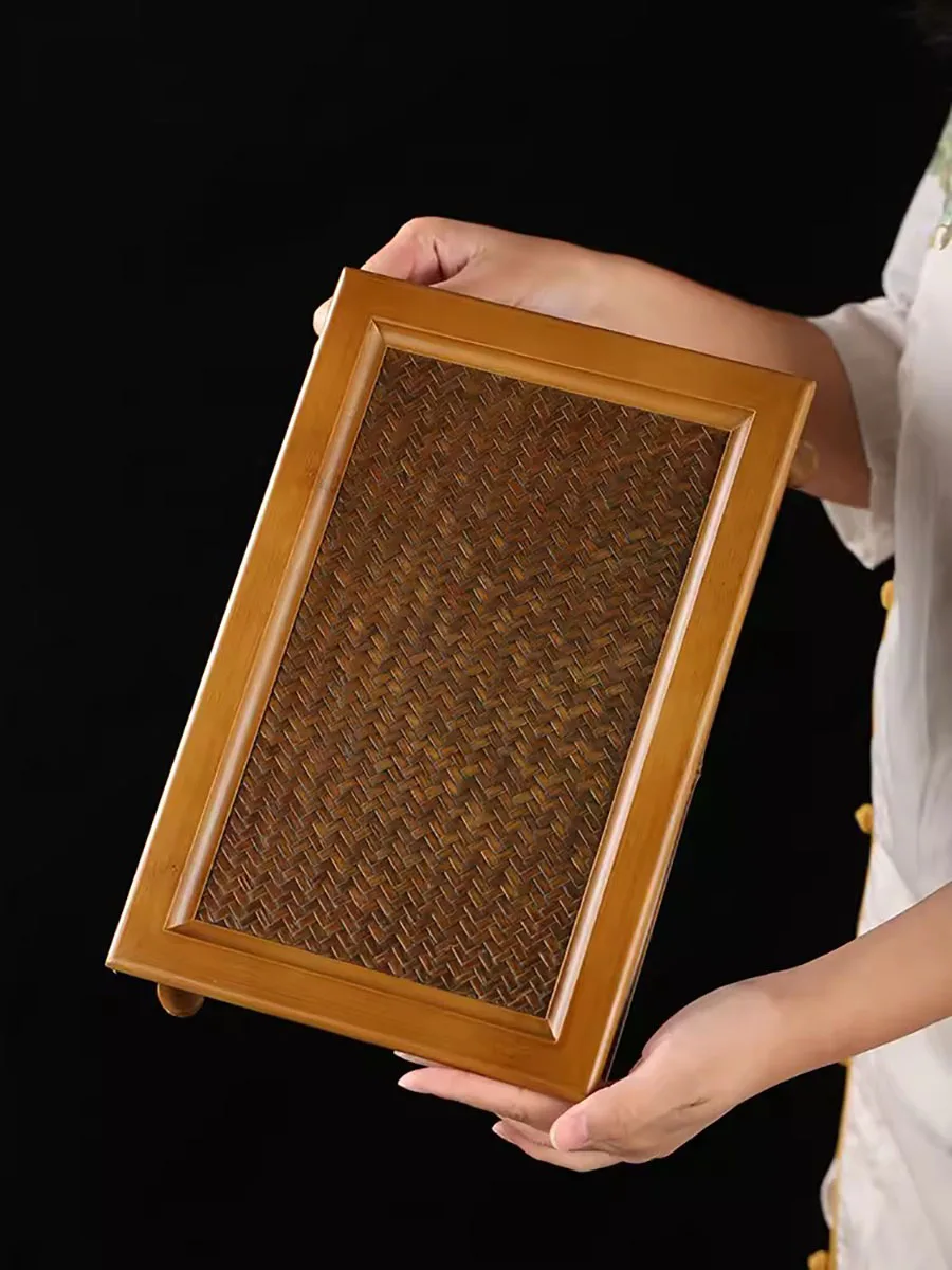 Handmade Bamboo Tea Table, Tea Tray, Dry Brewing Table, Pot Holder, Tea Set Storage, Tea Sea Storage Rack, Cup Holder