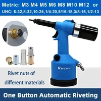 ROCOL Pneumatic Rivet Nut Gun Kit Industrial Adjustable stroke Pneumatic Hydraulic Automatic Riveter Tool M3-M12 Rivnut Riveting 1