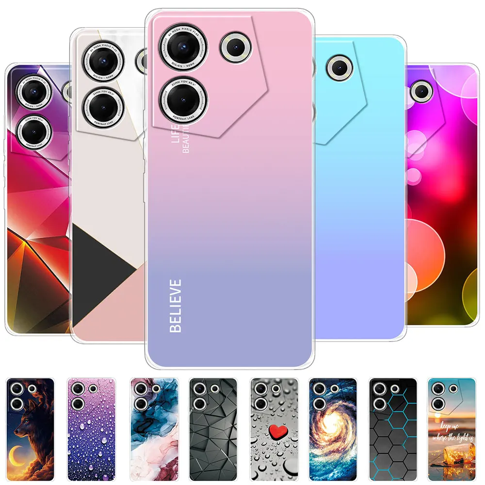 Per Tecno Camon 20 Pro 5G Custodia Per Tecno Camon 20 Funda Custodia Protettiva In Silicone Morbido Trasparente O Tecno Camon 20 Pro Coque