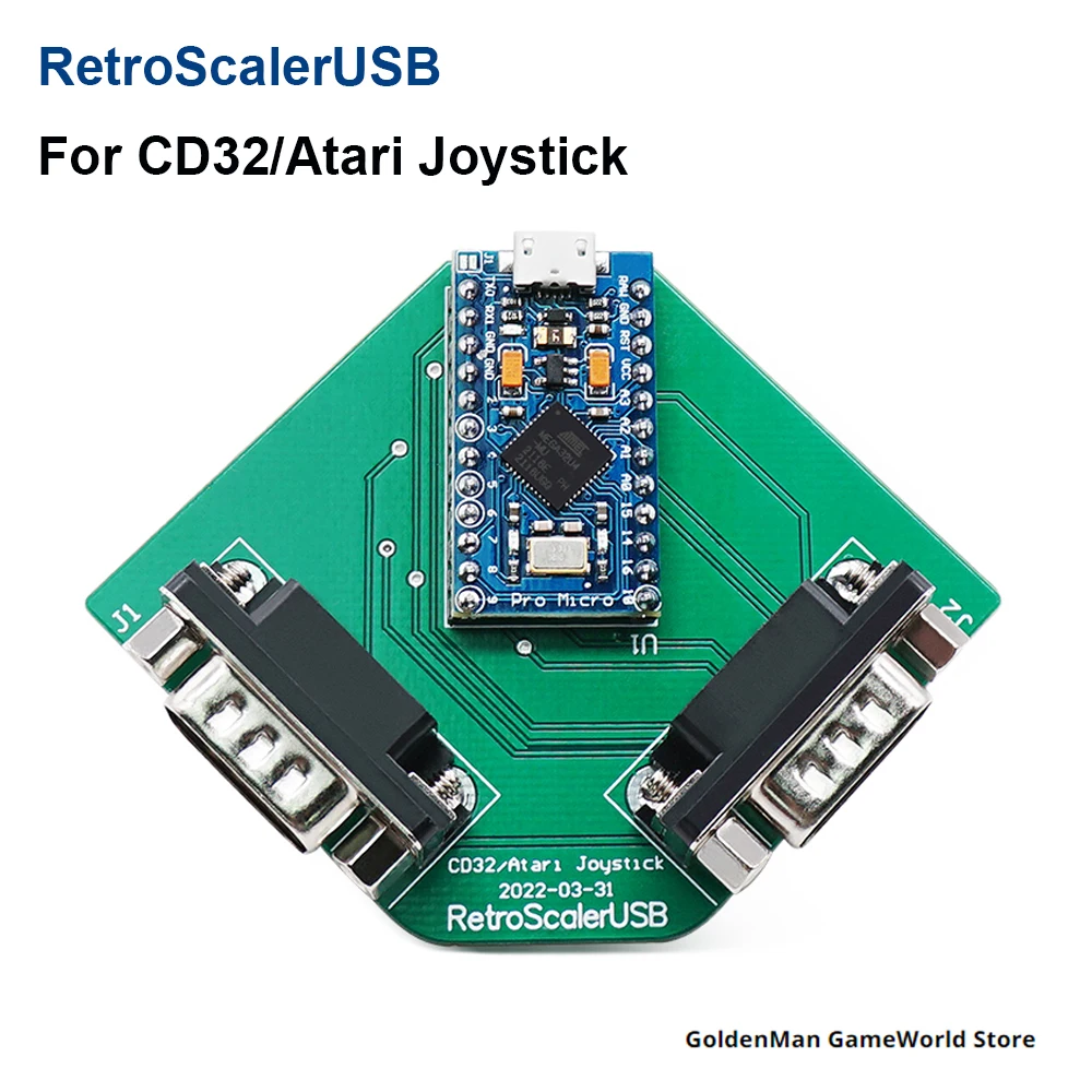 Retrocerusb Cd32 / Amiga / C = / Atari Joystick Per Adattatore Usb Controller Di Gioco Adattatore Trasportatore Per Emulatore Di Giochi Per Pc