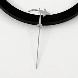 Enhanced Shark Fin Second Hand Watch Accessory with No Night Light Feature (NO.1 Silver)