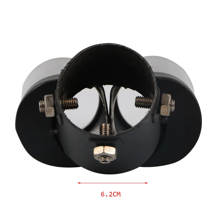 Car Exhaust Tip Stainless Steel Dual Tailpipe Throats Muffler Exhaust Tip Auto Modification Supplies exhaust pipe tip,tail pipe muffler
