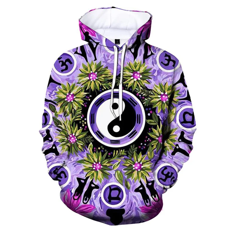 thumbnail image 1 of Sudadera con capucha étnica con estampado 3D de ocho trigramas de Tai Chi para hombre, sudadera con patrón retro, sudadera informal de otoño, jersey de calle de manga larga, 1 of 5