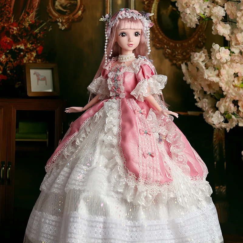 1/3 Big Princess BJD 3D Eyes Can Be Closed Bjd Doll 70cm 21 Joints Movable Dress Up Large Playhouse Girl Dolls Toy Birthday Gift