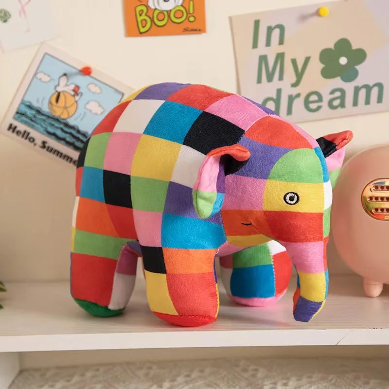 Nice Creative Plaid Series Doll Elephant Bear Snake Toy Soft Stuffed Grasping Machine Doll For Children's Toys