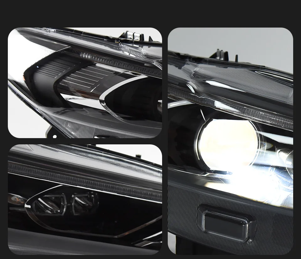 AKD Head Lamp for Ford Mondeo Fusion Headlight 2013-2016 Headlights Mondeo DRL Turn Signal High Beam Angel Eye Projector Lens