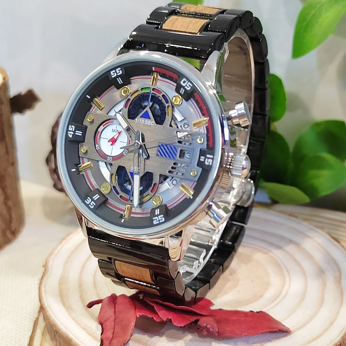 

Wood Wrist Watches for Men Waterproof Watch with Unique Designs Timepieces Chronograph Dropshipping Ckock Men's Wooden Watch